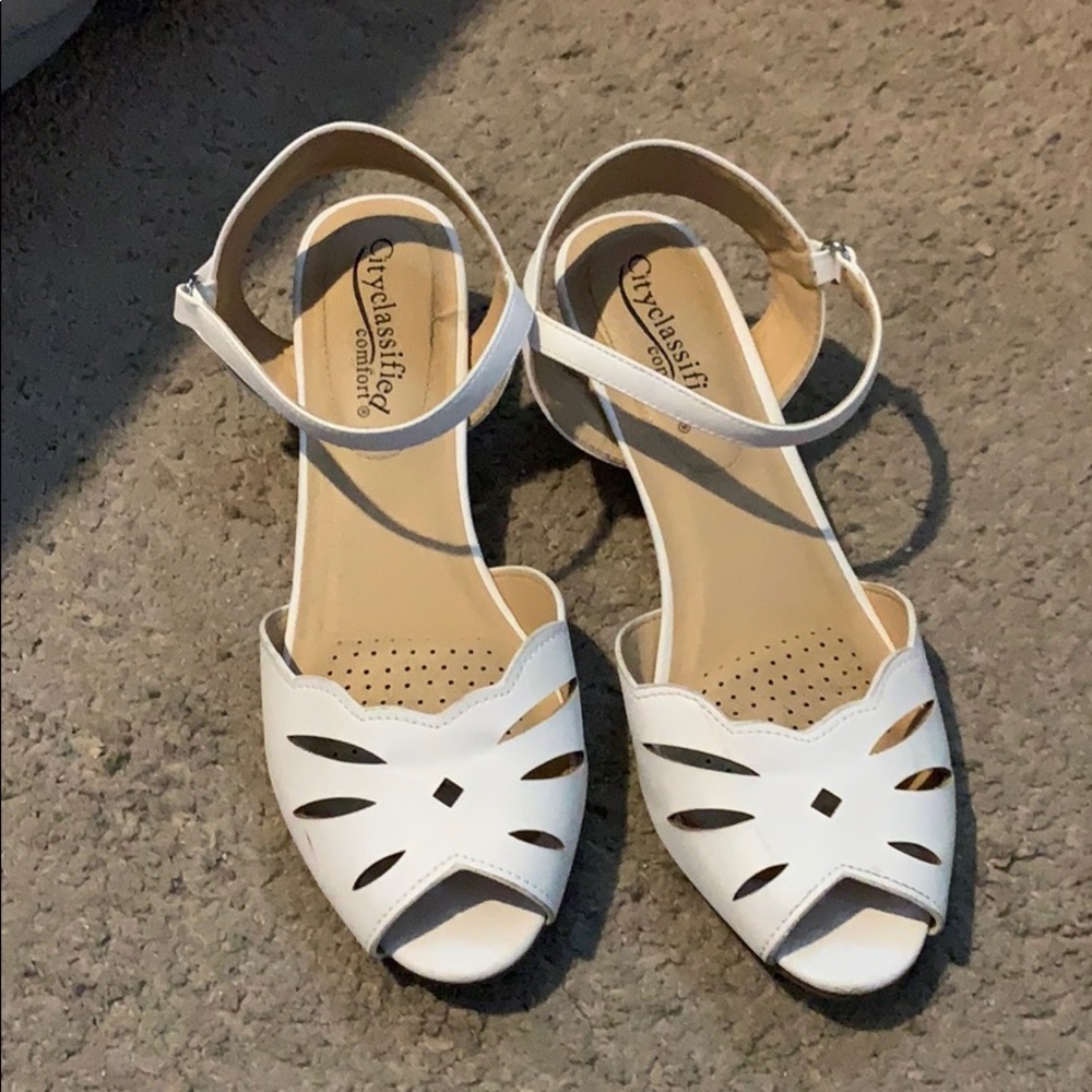 City Classified wedge sandals.